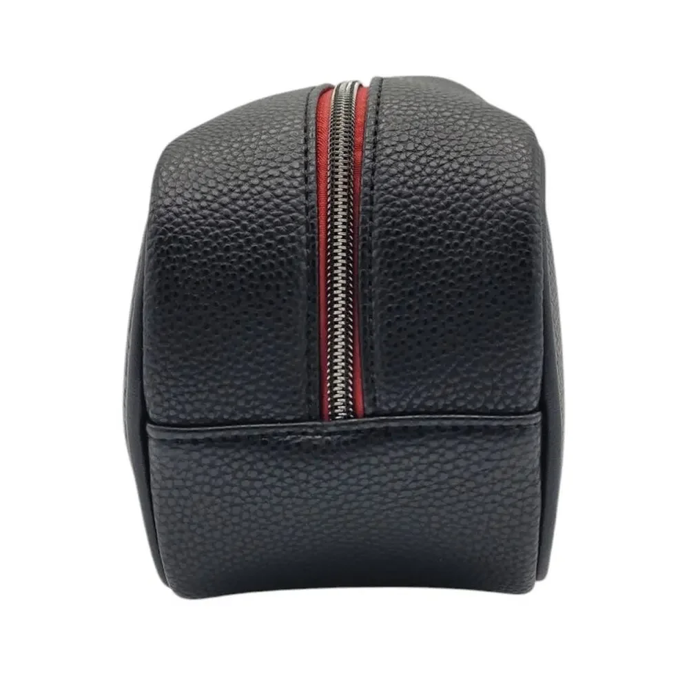 True Religion Red Titon Dopp Kit Men's Black Toiletry Bag Travel NWT World Tour